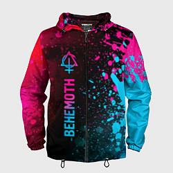 Ветровка с капюшоном мужская Behemoth - neon gradient: по-вертикали, цвет: 3D-черный