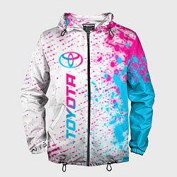 Мужская ветровка Toyota neon gradient style: по-вертикали