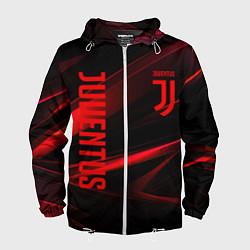 Мужская ветровка Juventus black red logo
