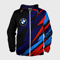 Мужская ветровка BMW - m colors and black