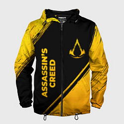 Мужская ветровка Assassins Creed - gold gradient: надпись, символ