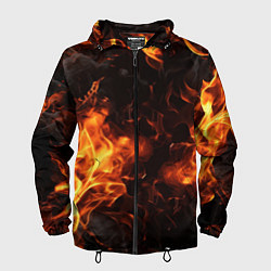 Ветровка с капюшоном мужская Fire style, цвет: 3D-черный