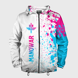 Мужская ветровка Manowar neon gradient style: по-вертикали