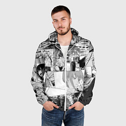 Ветровка с капюшоном мужская Человек Бензопила манга, цвет: 3D-белый — фото 2