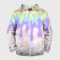 Ветровка с капюшоном мужская Млечный взгляд, цвет: 3D-белый