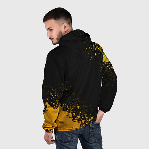 Мужская ветровка Dongfeng - gold gradient вертикально / 3D-Черный – фото 4