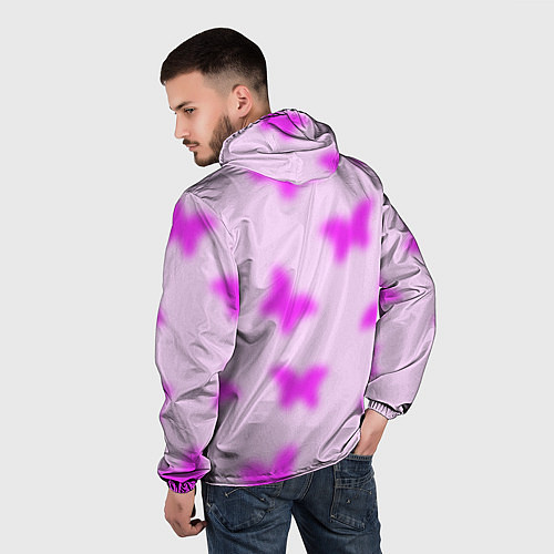 Мужская ветровка Y2K purple butterfly / 3D-Черный – фото 4