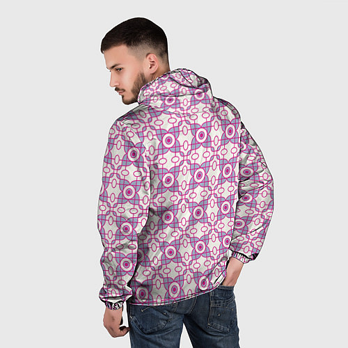 Мужская ветровка Художественные цветы / 3D-Черный – фото 4