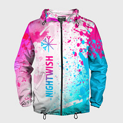 Мужская ветровка Nightwish neon gradient style по-вертикали