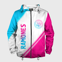 Мужская ветровка Ramones neon gradient style вертикально