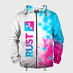 Мужская ветровка Rust neon gradient style по-вертикали