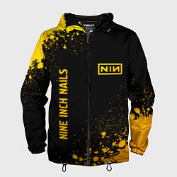 Мужская ветровка Nine Inch Nails - gold gradient вертикально