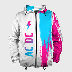 Мужская ветровка AC DC neon gradient style по-вертикали