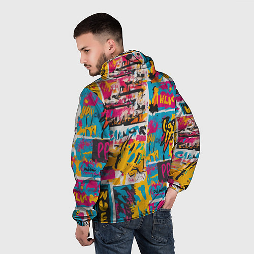 Мужская ветровка В стиле поп арт / 3D-Белый – фото 4