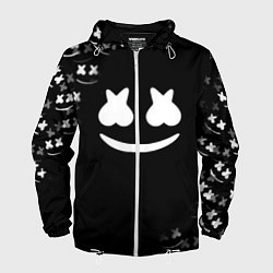 Ветровка с капюшоном мужская Marshmello black collection, цвет: 3D-белый