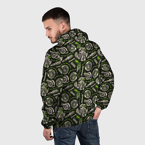 Мужская ветровка Автозапчасти / 3D-Белый – фото 4