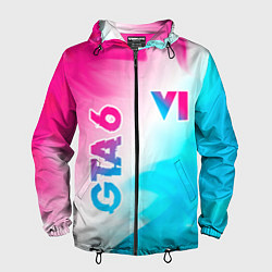 Мужская ветровка GTA 6 neon gradient style вертикально