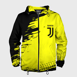 Ветровка с капюшоном мужская Juventus спортивные краски, цвет: 3D-черный
