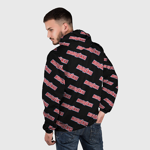 Мужская ветровка Молодежка паттерн / 3D-Черный – фото 4