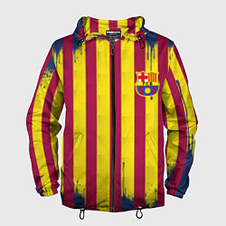 Мужская ветровка Полосатые цвета футбольного клуба Барселона