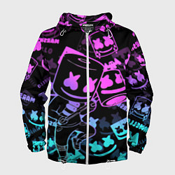 Мужская ветровка Marshmello neon pattern