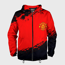 Ветровка с капюшоном мужская Manchester United colors sport, цвет: 3D-черный
