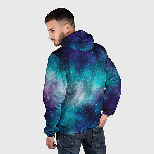 Мужская ветровка Космические туманности / 3D-Белый – фото 4