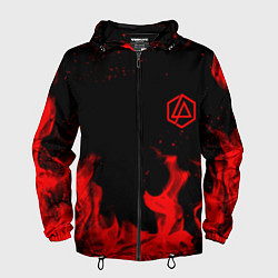 Мужская ветровка Linkin Park красный огонь лого