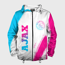 Мужская ветровка Ajax neon gradient style вертикально