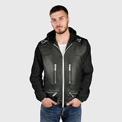 Ветровка с капюшоном мужская Terminator first - leather jacket, цвет: 3D-белый — фото 2