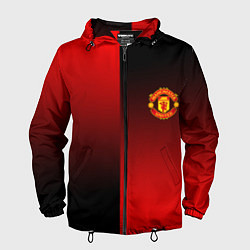 Ветровка с капюшоном мужская Манчестер Юнайтед градиент спорт, цвет: 3D-черный