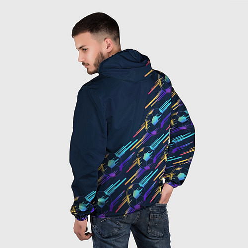 Мужская ветровка Lazio градиентные мячи / 3D-Черный – фото 4