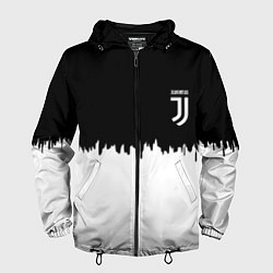 Мужская ветровка Juventus белый огонь текстура