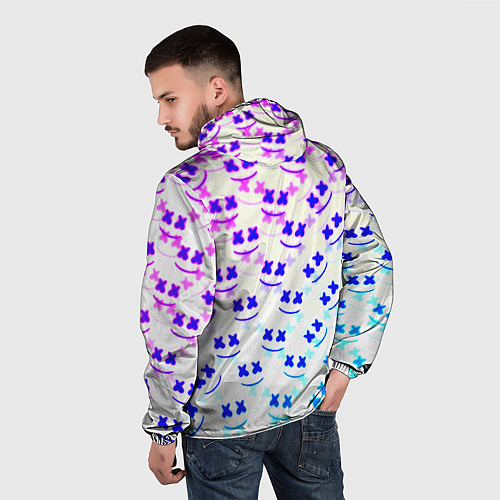 Мужская ветровка Marshmello pattern neon / 3D-Черный – фото 4