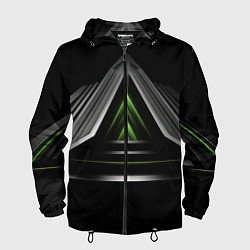 Мужская ветровка Black green abstract nvidia style