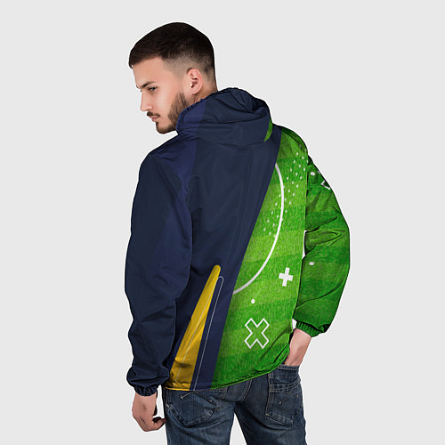 Мужская ветровка Hoffenheim football field / 3D-Черный – фото 4