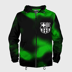 Ветровка с капюшоном мужская Barcelona sport halftone, цвет: 3D-черный