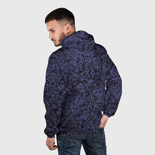 Мужская ветровка Абстракция брызги фиолетовый / 3D-Черный – фото 4