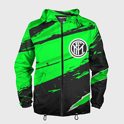 Ветровка с капюшоном мужская Inter sport green, цвет: 3D-черный