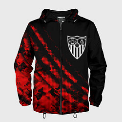 Ветровка с капюшоном мужская Sevilla sport grunge, цвет: 3D-черный
