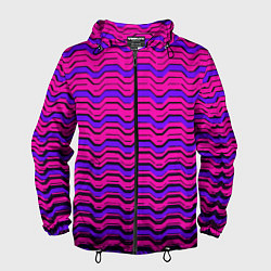 Мужская ветровка Розовые линии и чёрные полосы