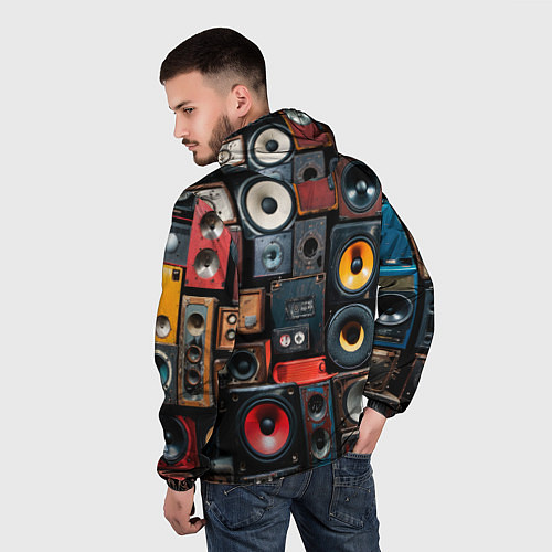 Мужская ветровка Audio speaker / 3D-Белый – фото 4