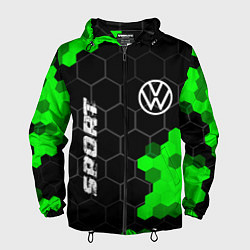 Мужская ветровка Volkswagen green sport hexagon