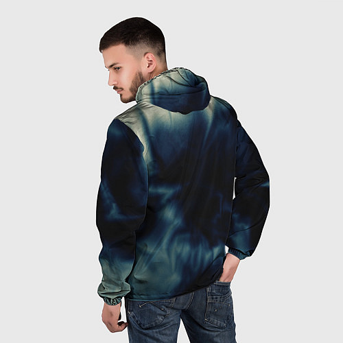 Мужская ветровка Абстрактный тёмно-синий / 3D-Черный – фото 4
