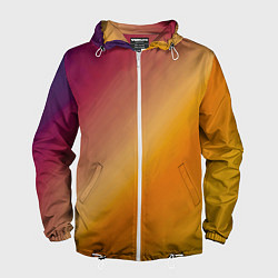 Ветровка с капюшоном мужская Абстракция солнечный луч, цвет: 3D-белый