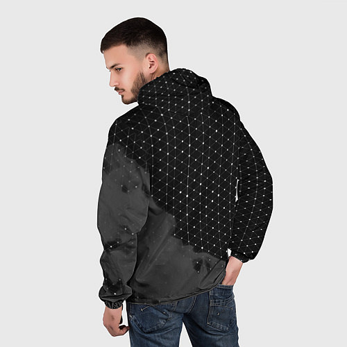 Мужская ветровка Tottenham sport на темном фоне вертикально / 3D-Черный – фото 4