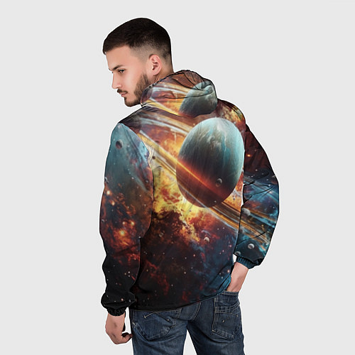 Мужская ветровка Большая планета / 3D-Белый – фото 4