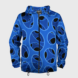 Ветровка с капюшоном мужская Синяя мембрана с перфорацией, цвет: 3D-черный