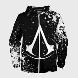 Ветровка с капюшоном мужская White logo of assasin, цвет: 3D-белый