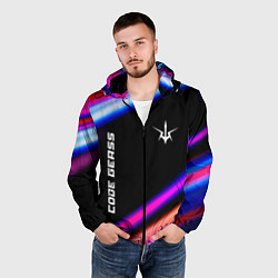 Ветровка с капюшоном мужская Code Geass speed anime lights, цвет: 3D-черный — фото 2